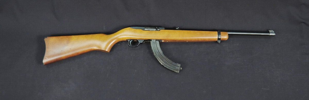Ruger 10/22 Carbine .22 LR, classic hardwood stock photo 1